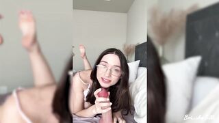 Petite brunette Brooke Tilli gets her pussy wet in the morning
