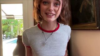 Freaky sex with tiny redhead step sis in family therapy session