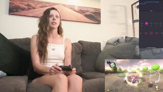 Nadia Foxx Plays Mario Kart While Teasing with Toys