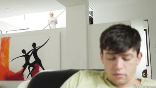 Laura Bentley Sucks Her Stepson's Big Cock While Hubby is Out